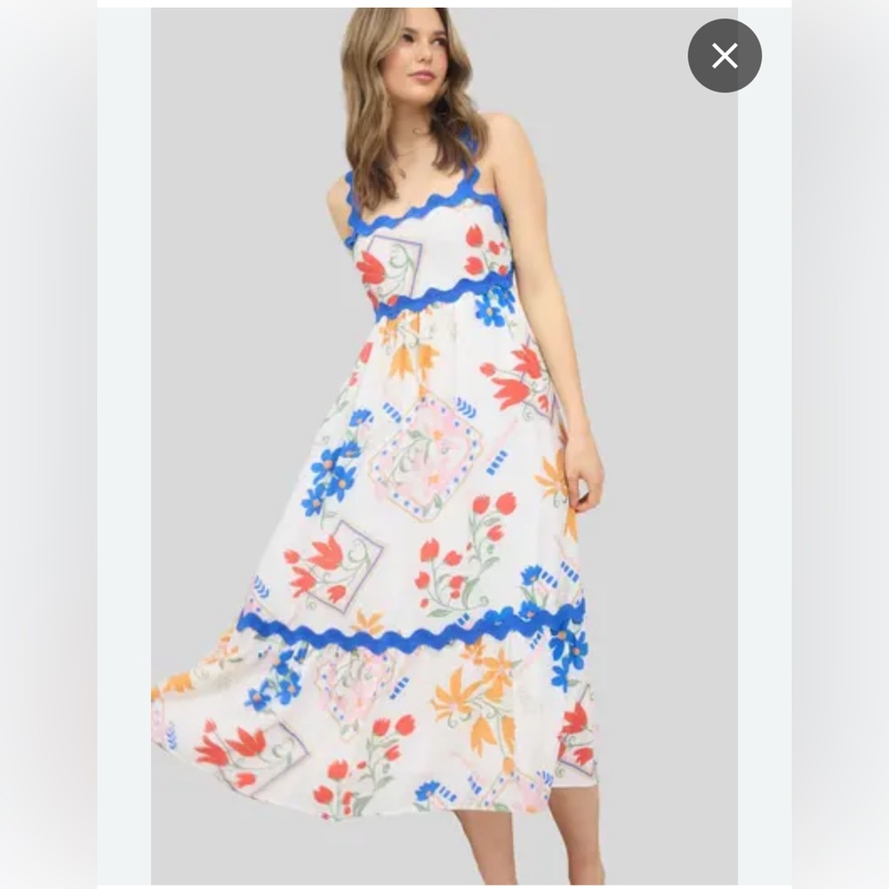 Blu Pepper Multicolor Floral Maxi Dress
